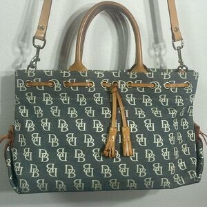 Dooney‎ & Bourke Monogram Canvas Tote Bag, vintage, Medium